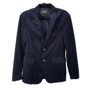 Zara Man Velvet Blazer Navy Blue Size Small